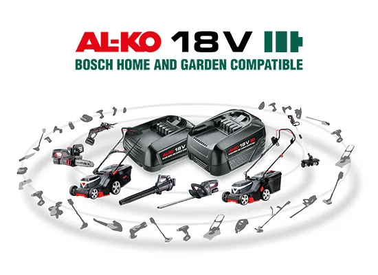 Batterie AL-KO 18 V Bosch Home & Garden compatible | Attrezzi per il giardino AL-KO